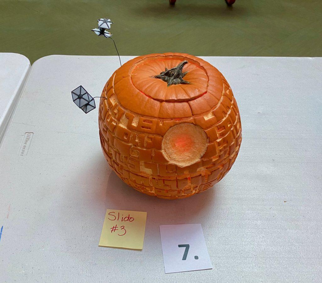 Pumpkin carved Death Star